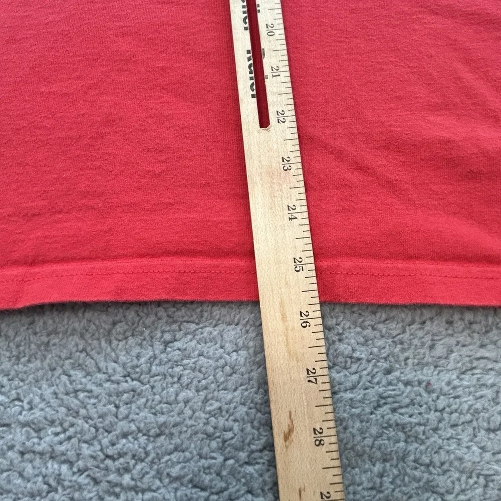 Champion Tshirt Men Small Red Bulldog Logo Mascot‎ Patch Sports